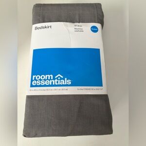 Room Essentials Gray Queen Bedskirt